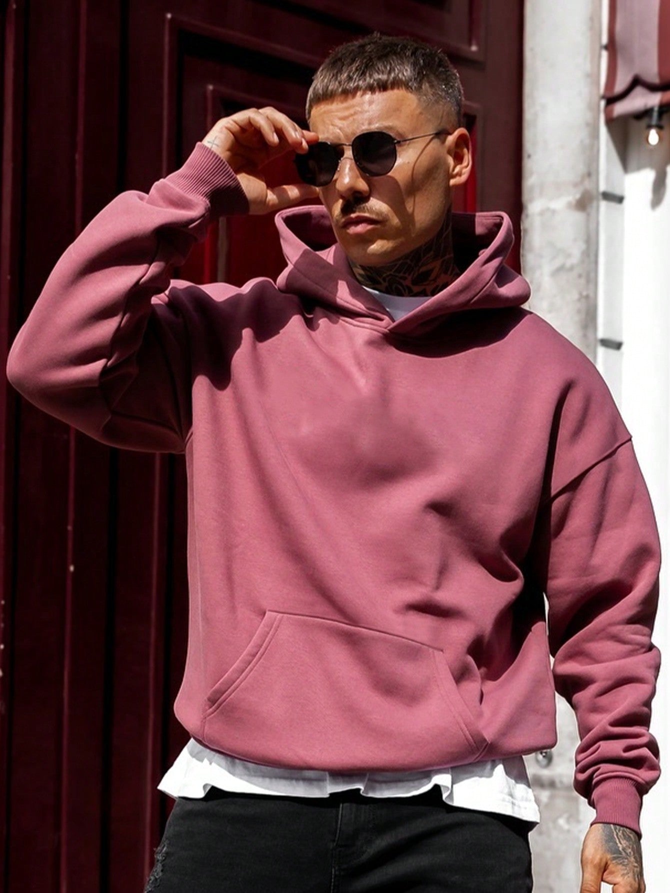 Heren In de mode Effen kleur Hoodie