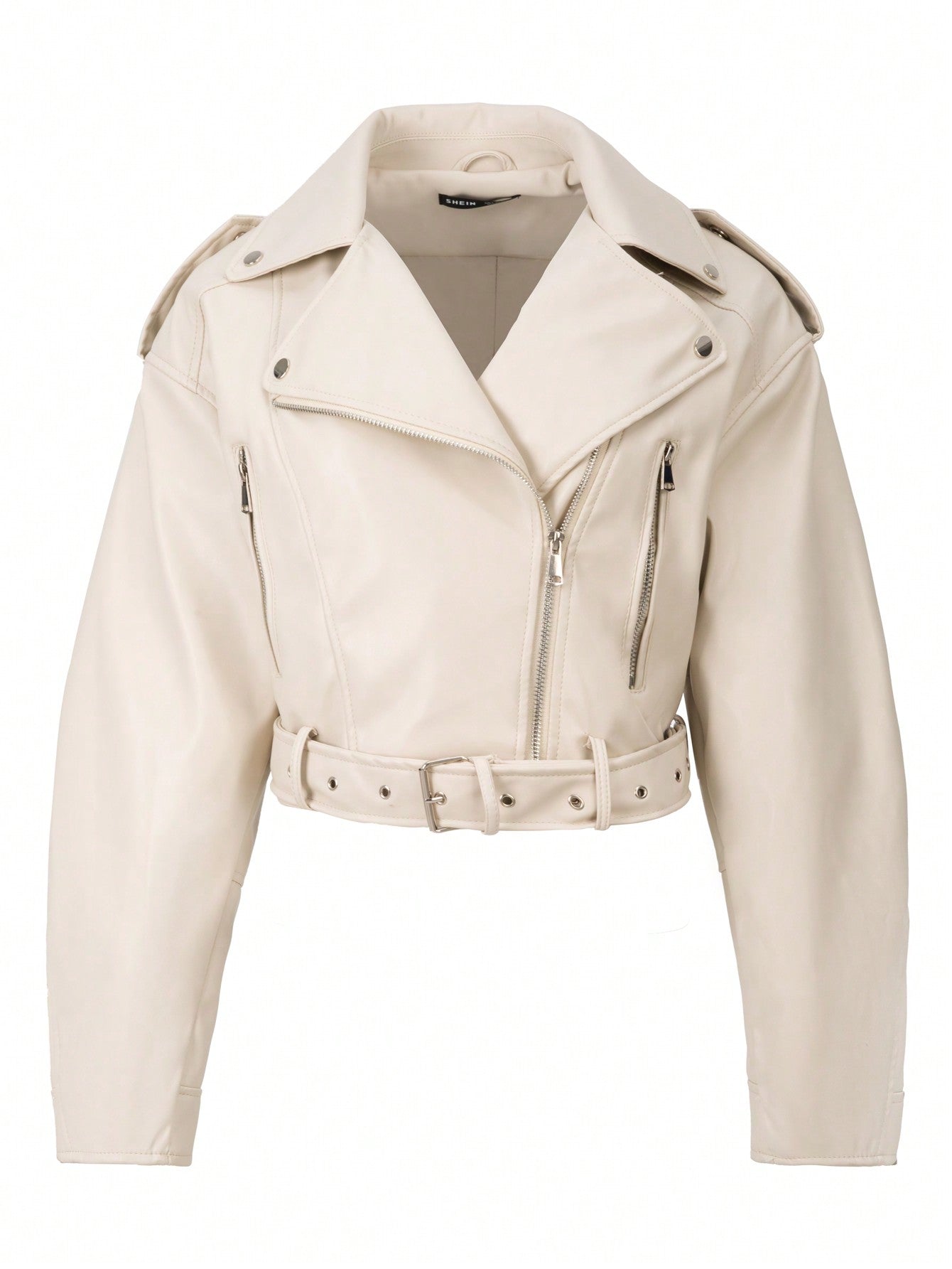 SHEIN MOOSTA Dames effen kleur minimalistische casual lange mouw jas