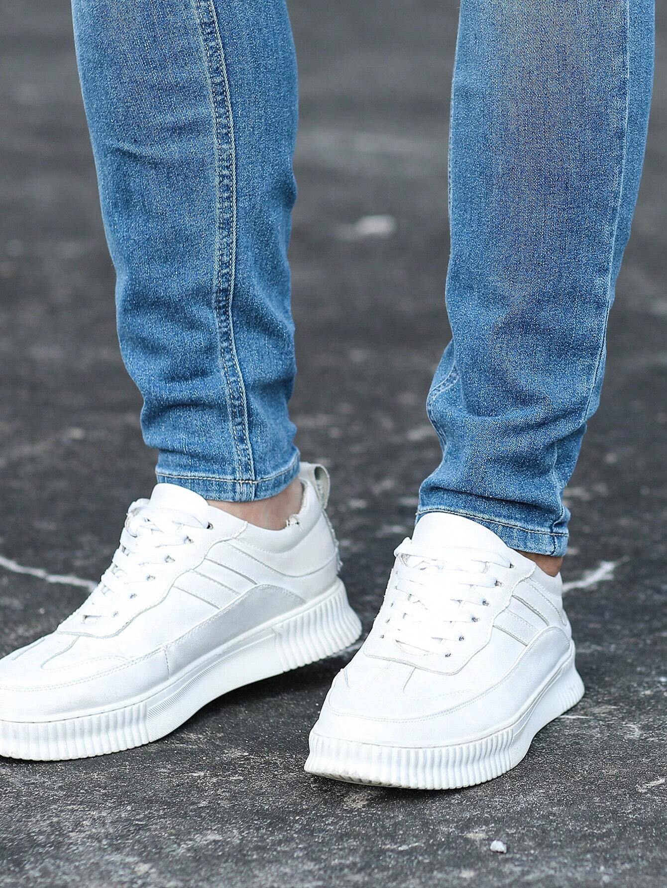 Manfinity Homme Heren Skinny jeans Katoen Schuine zak