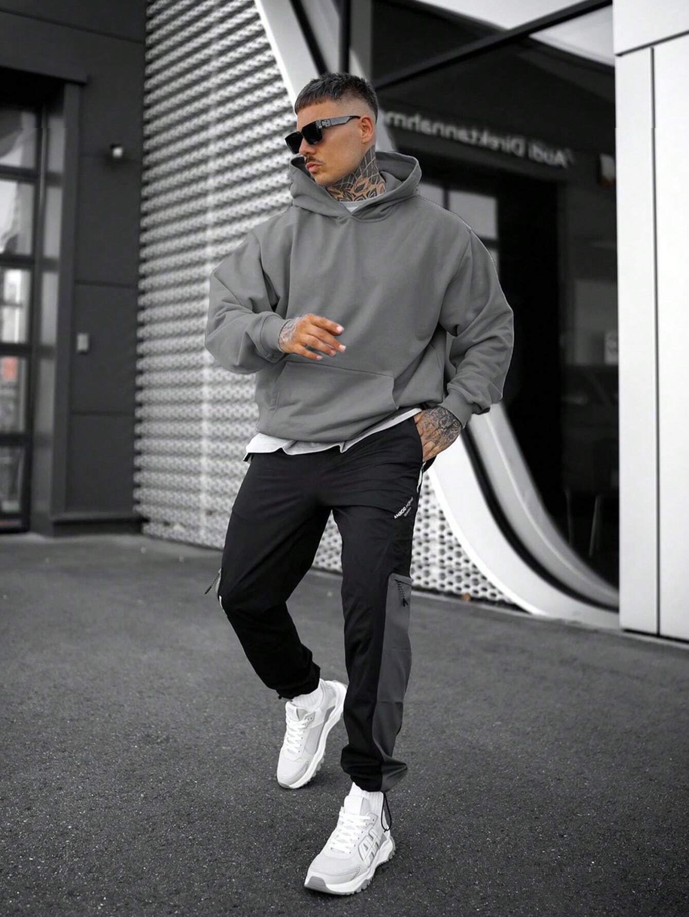 Heren In de mode Effen kleur Hoodie