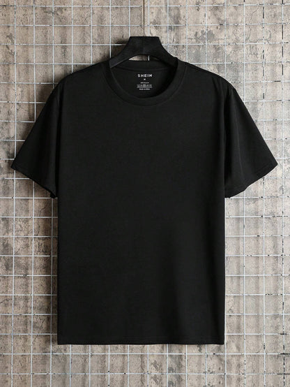 Zomerslogan voor heren, olieverfschilderij, ronde hals, casual T-shirt met korte mouwen