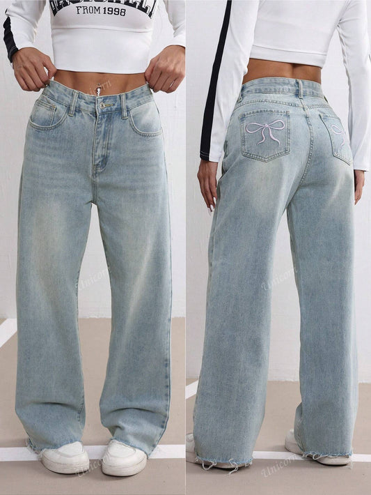 JEANS PINK BOWTIE