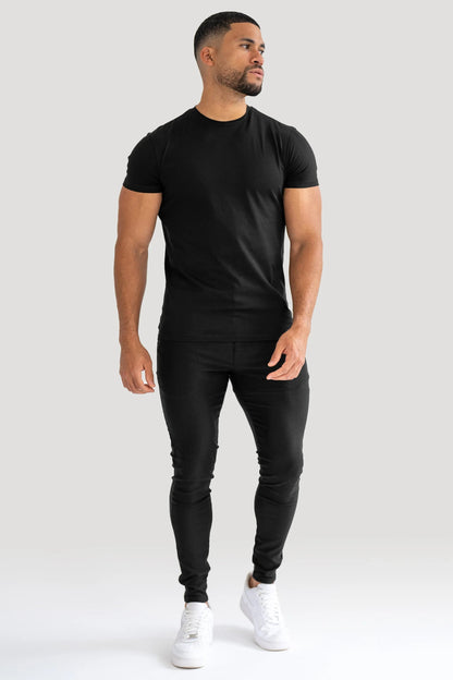 THE MERCERISED T-SHIRT - BLACK