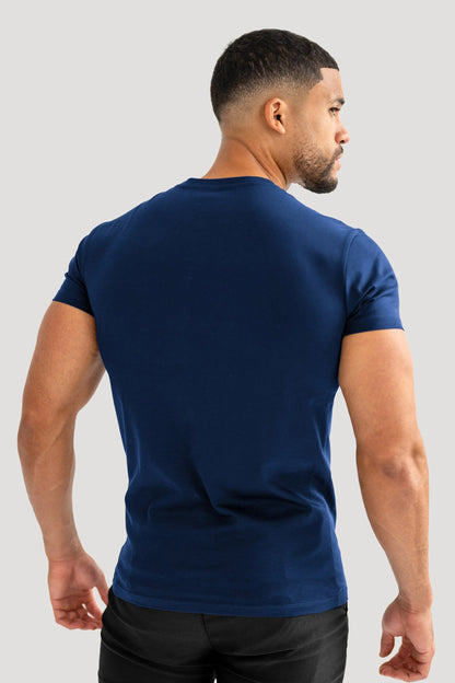 THE MERCERISED T-SHIRT - NAVY BLUE