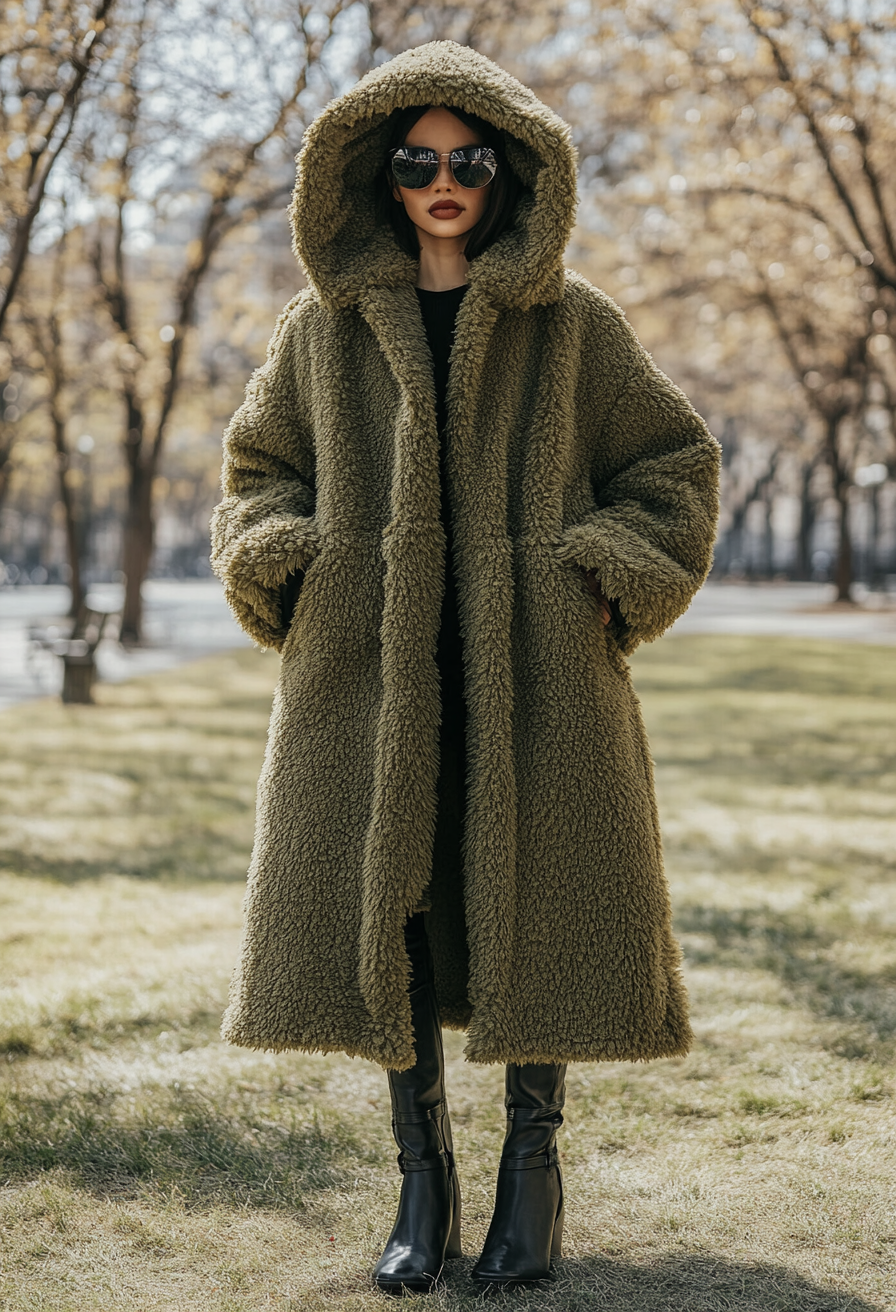 NORDIC - TEDDY COAT KHAKI